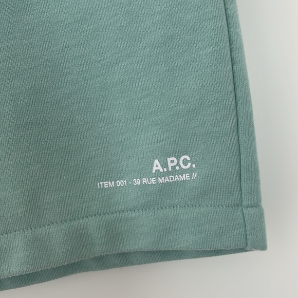 A.P.C. Straight-Leg Cotton-Jersey Drawstring Shorts in Blue (M) - Picture 3 of 5